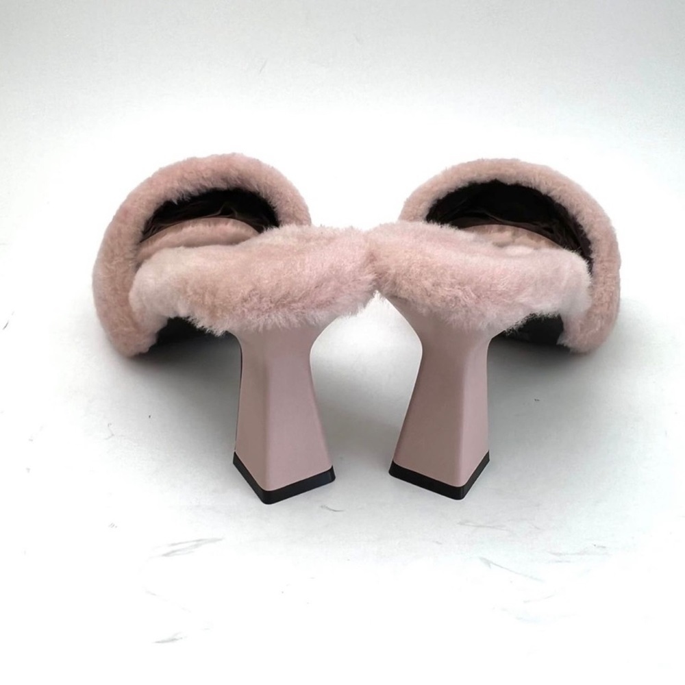 VERSACE La Medusa Faux Fur Slide Sandal sz 9 - Picture 8 of 14